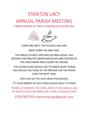 Annual Parish Meeting 7.30pm, 25th May at Stanton Lacy Village Hall
