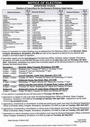 Notice of Election for Shropshire Council Corvedale Division